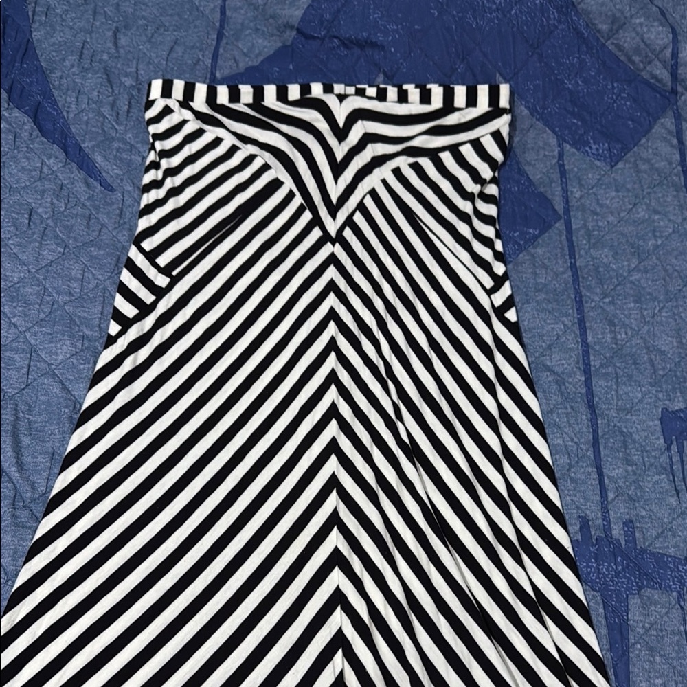 Black and White Striped Dress